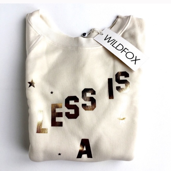 New Wildfox Less Is A Snore Butter Sweater - Picture 7 of 8